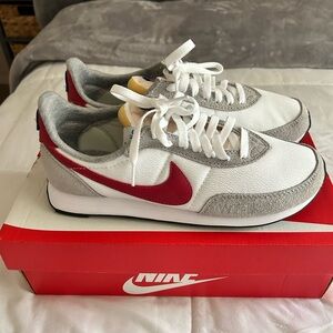 Nike Gray and Red Athletic Shoes